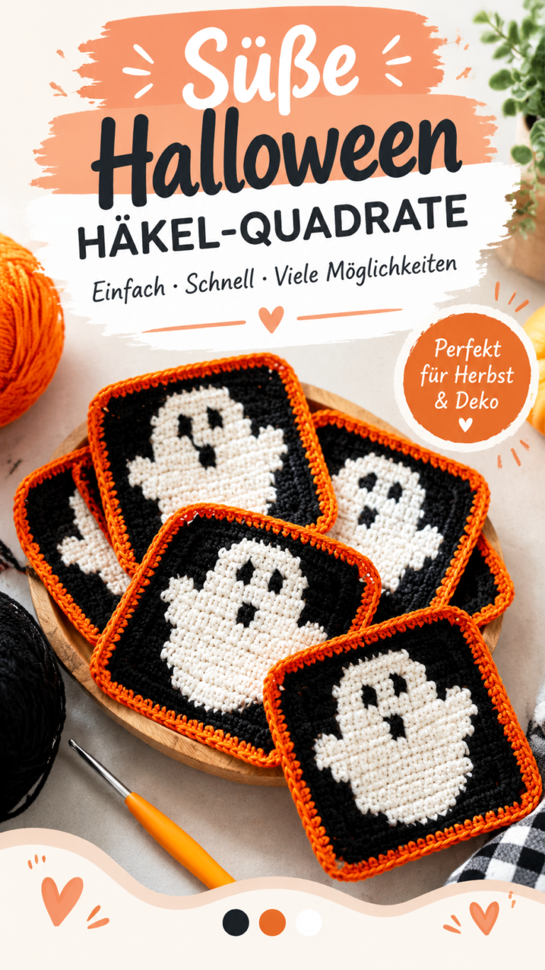 Pixel Häkeln Geister-Motive im Halloween Häkelmuster