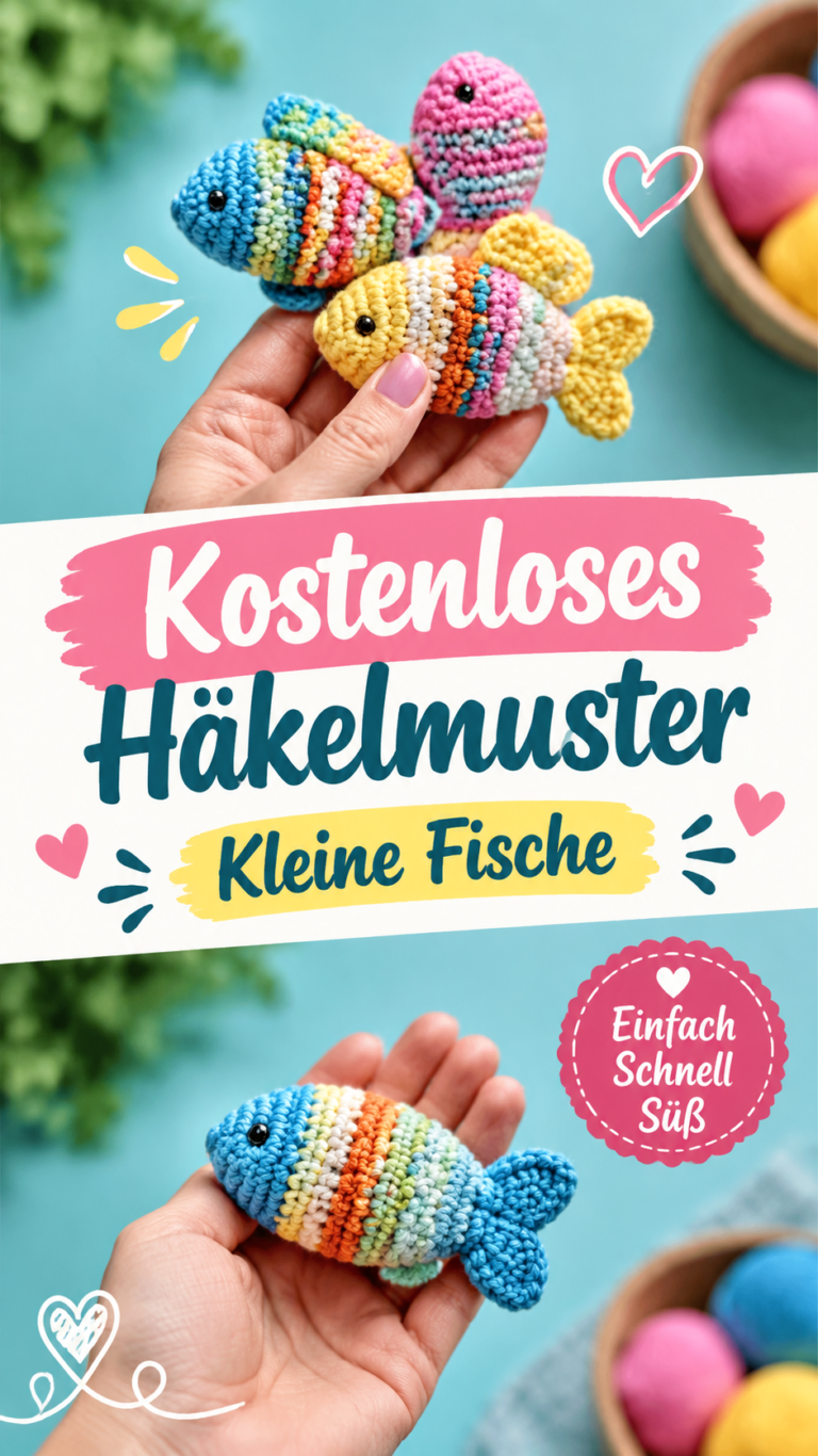 Schnelle Häkelgeschenke selber machen Niedliche Fidget-Fische häkeln