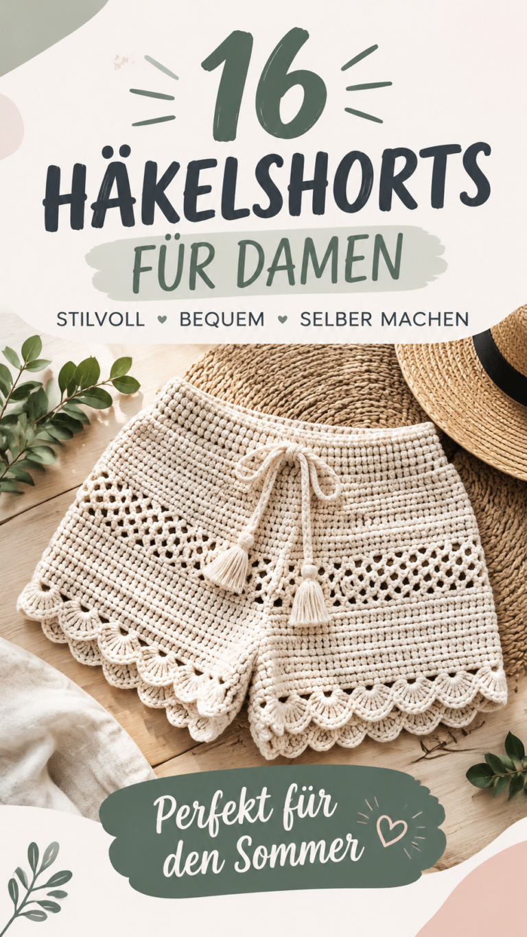 Gehäkelte Shorts Moderne Häkelshorts für Damen selber machen