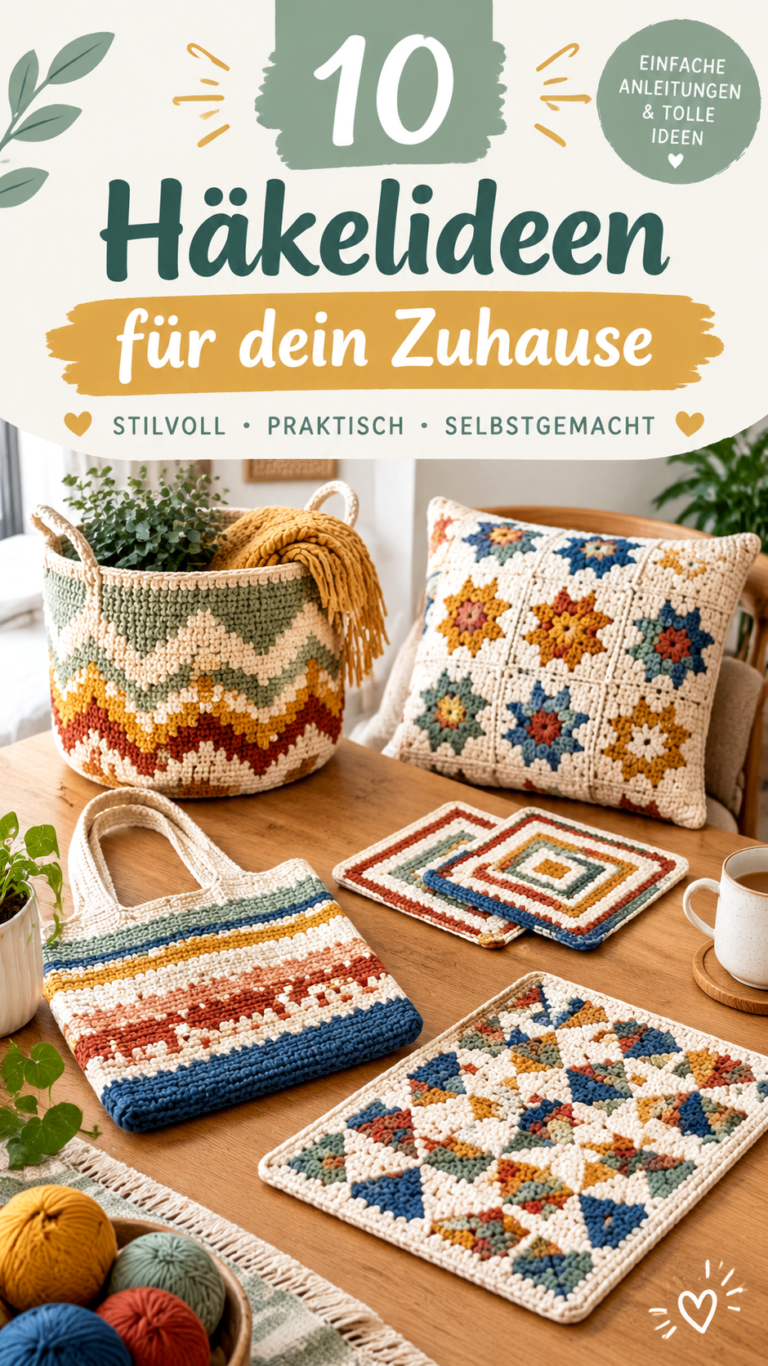 11 Tapestry-Häkelideen Moderne geometrische Muster für Taschen und Wohnaccessoires