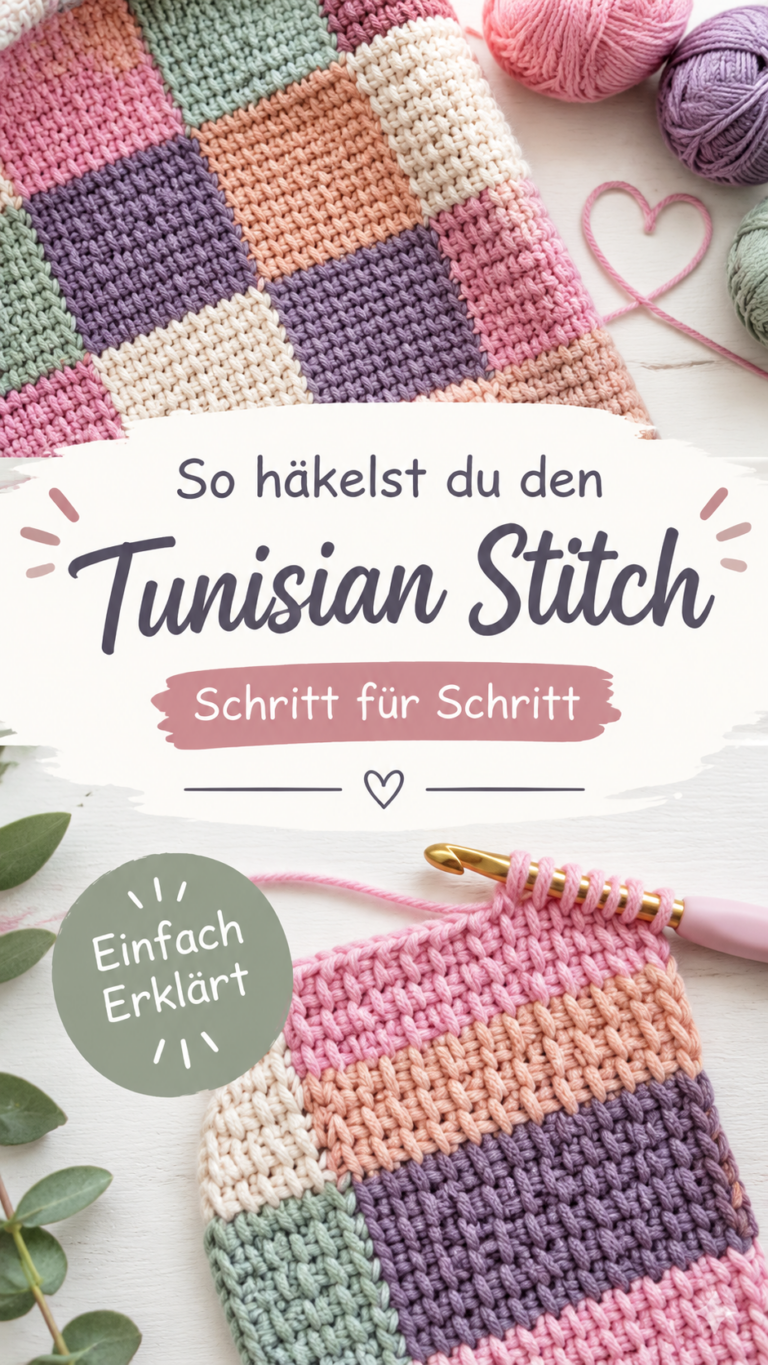 Tunesisch häkeln lernen Einfache Anleitung für das tunesische Häkelmuster