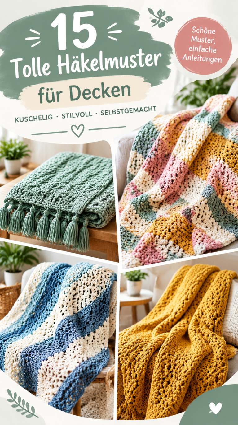 Tunesisch häkeln 15 wunderschöne Häkelmuster für kuschelige Decken