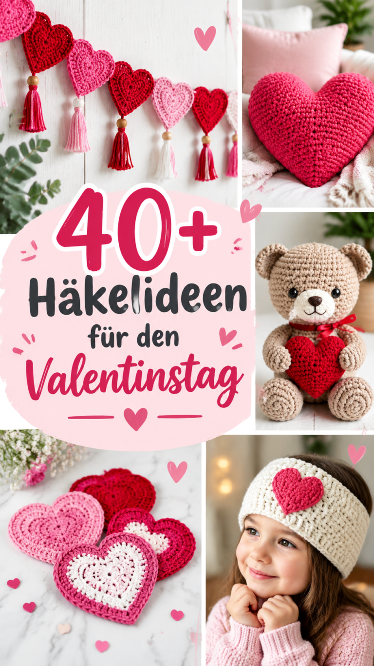 Valentinstag Häkelideen Süße Geschenke zum Selberhäkeln